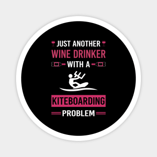 Wine Drinker Kiteboarding Kiteboard Kiteboarder Magnet